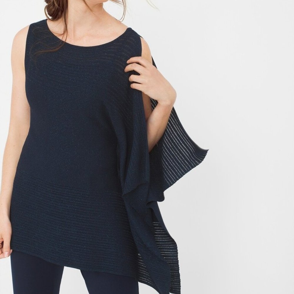 *5 for $25 Bundle Option* WHBM Asymmetric Drape Sleeve Shimmer Sweater